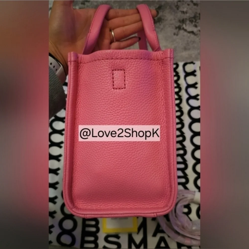 Marc Jacobs Pink Leather Tote with Strap - Picture 3 of 8